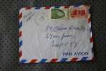 AFRIQUE OCCIDENTALE   FRANCAISE ENVELOPPE MARCOPHILIE  2 TIMBRES SUR  LETTRE AVION MANQUE RABAT - Briefe U. Dokumente