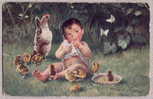 Illustrators  Riesen, Arno Von - Nude Risque CHILD KID´S Animals BUTTERFLY CHICKEN Hen Pullet  Pc 8301 - Riesen, Arno Von