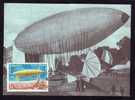 Dirigeable "Santos Dumont" Nr 6: Carte Maximum 1er Jour Roumanie, 1979 – Airship, Paris Zeppelin Maximum Card - Zeppelin