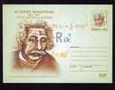 EINSTEIN Postal Stationery Cover, Romania Cod 042/2004 - Entier Postal PAP - Physik