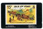 ISLE OF MAN - MANX TELECOM GPT - STAMPS SERIES (I.O.M. EXPRESS GOING UP A GRADIENT) CODE 6IOMA - USED (USATA) - RIF.7735 - Francobolli & Monete