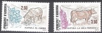 Andorre Français 1991 Yvert 426 - 427 Neuf ** Cote (2008) 3.80 Euro Mouton - Vache Pyrénéenne - Unused Stamps