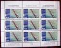 1979 YUGOSLAVIA MNH SMALL SHEET WITH 9 STAMPS FISA ROWING WORLD CHAMPIONSHIP IN BLED - Canottaggio