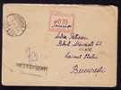 Romania 1951 Rare Registred Cover Red Metermark 0,35 LEI !! - Machines à Affranchir (EMA)