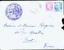 France Gandon N° 718A + 679 Sur Lettre Oblitérée Du 23-08-1947 Avec Cachet Contrôle ... - 1945-54 Marianne Of Gandon