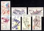 Tchécoslovaquie 1961 N°Y.T. :  1125 à 1131** - Unused Stamps