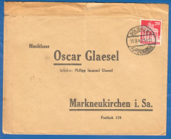 Deutschland; Bizone MiNr. 85; 1949; Geschäftsbrief Von Solingen Aufderhoehe Nach Markneukirchen - Storia Postale