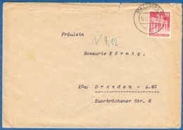 Deutschland; Bizone MiNr. 85; 1951; Brief Von Coburg Nach Dresden - Briefe U. Dokumente