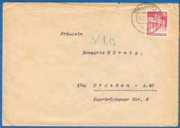 Deutschland; Bizone MiNr. 85; 1951; Brief Von Coburg Nach Dresden - Storia Postale