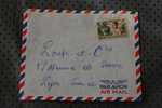 ....  AFRIQUE EQUATORIALE FRANCAISE MARCOPHILIE ENVELOPPE TIMBRE SEUL SUR LETTRE AVION - Storia Postale