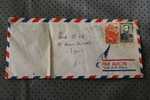 LIBREVILLE AFRIQUE EQUATORIALE FRANCAISE MARCOPHILIE ENVELOPPE AFF. 2 TIMBRES LETTRE AVION - Brieven En Documenten