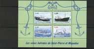 SAINT-PIERRE-ET-MIQUELON, 1996, Bloc N° 5** (Yvert Et Tellier), Vieux Bateaux - Blocks & Sheetlets