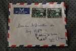 DONBOR I   AFRIQUE EQUATORIALE FRANCAISE MARCOPHILIE ENVELOPPE AFF. 2 TIMBRES LETTRE AVION COTON - Lettres & Documents