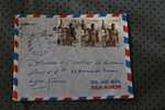 LIBREVILLE AFRIQUE EQUATORIALE FRANCAISE MARCOPHILIE ENVELOPPE AFF. 3 TIMBRES LETTRE AVION + FLAMME VERSO CAPITALE GABON - Other & Unclassified