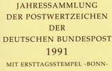 1.Jahressammlung 1991 Mit 48 ETB, BRD 1488-1581, 1xMH-M SST 250€ - Other & Unclassified