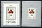 YEMEN, 2 SOUVENIR SHEETS, ONE RARE VARIANT - Airships