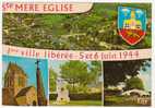 50 SAINTE-MERE-EGLISE -  Vue Générale Aérienne, Le Clocher, Le Mémorial, Le Musée - Multi-Vues - Sainte Mère Eglise