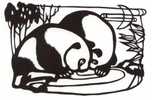 Paper Cut Of Yangchow, China - De Papier De Soie De Chine : Pandas  - - Papel Chino