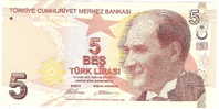 Turchia - 5 Lirasi     +++++++ - Turchia