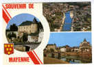 {35701} 53 Mayenne Souvenir De Mayenne , Multivues ; Château , Vue Générale ; Ed Artaud N° 104 - Mayenne