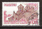 Timbre France Y&T N°2001 (1) Obl. Eglise Abbatiale Aubazine. 1 F. 25. Carmin Et Brun-rouge. Cote 0.50 € - Usati