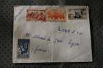 BOUKE   AOF  EX AFRIQUE OCCIDENTALE FRANCAISE : ENVELOPPE AFF 4 TIMBRES SUR LETTRE AVION - Covers & Documents