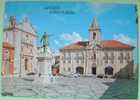 Portugal 1988 Illustrated Postcard Sent To Belgium - Aveiro Church Statue Republic Square - Rural House Stamp - Cartas & Documentos