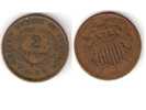 Usa 2 Cents 1864  Vf - 2, 3 & 20 Cents