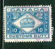 1912 10 Cent Customs Duty Stamp #FCD4 - Fiscaux