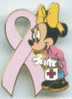 MINNIE MOUSE NURSE PINK RIBBON BREAST CANCER PIN LIMITED EDITION 100 - Disney