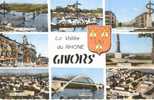 GIVORS Rhône 69 : Multivues Givors Canal Madone Viaduc Place Barbusse Pont De Chasse - Givors
