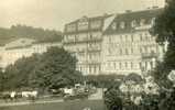 REAL PHOTO POSTCARD MARIENBAD STEFANIESTRASSE HOTEL KLINGER GERMANY CARTE POSTALE VOITURES CARS OLDTIMER - Boehmen Und Maehren