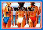 JEUNES FEMMES DE DOS EN MAILLOT DE BAIN BLEU BLANC ROUGE. EROTISME COCARDIER TRICOLORE. - Pin-Ups