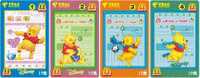 M01165 China Mcdonald´s Disney Winnie The Pooh 4pcs - Alimentación