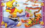 M01189 China Mcdonald´s Disney Winnie The Pooh Puzzle 4pcs - Alimentación