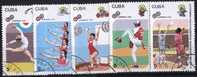 1991 Cuba - Volleyball Baseball Atletic Swimming Gymnastic - USED - Volley-Ball