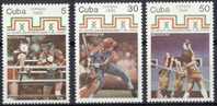 1990 Cuba - Volleyball Baseball Boxe - Complete Set MINT - Pallavolo