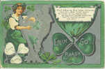 ST PATRICKS DAY Young Woman Plays HARP A Bit Of Blarney 1911 - Saint-Patrick's Day