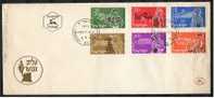 ISRAELE - ISRAEL - 1955 - 20° ANN. DELLA "GIOVANE ALIYAH" - YT 86/91 FDC - FDC