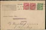 UK - VF 193? COVER From LONDON To GERMANY - Pair Of 1d Red + 1/2 D Green Hair Light - Storia Postale