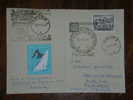 Poland,Philatelistic Exposition,Intermess II,Ski Sports Stamp,Poznan Seal,postcard - Cartas & Documentos