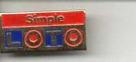 PINS - LOTO - SIMPLE - ROUGE - Games