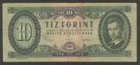 Hongrie - Billet De 10 Forint De 1962 - - Hongarije