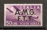 1947 TRIESTE A POSTA AEREA 50 LIRE MH *- RR1291 - Airmail
