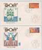 Germany Berlin FDC  10-4-1981 Complete Set SPORT On 2 Covers With Cachet - Sonstige & Ohne Zuordnung