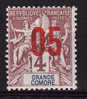 COLONIE.GRANDE COMORE.N°21.COLONIE FRANCAISE TIMBRES DE 1897 1900 SURCHARGES.*neuf Et Charnière - Andere & Zonder Classificatie