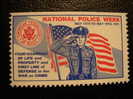 USA National Police Week  Poster Stamp Vignette Viñeta - Police - Gendarmerie