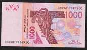 WAS SENEGAL P718Kf   1000 FRANCS  2008   AUNC - Senegal