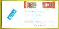 Enveloppe BELGIQUE + 2 Timbres Sport Tennis Féminin Kim Clijsters Justine Hennin Hardenne- Oblitération Du 31/08/2009 - Storia Postale