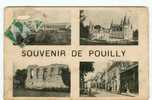 58 - POUILLY Sur LOIRE - SOUVENIR De ... 4 Vues Dont Grande Rue Avec PHARMACIE - CHATEAU -  Scan Recto-verso - Pouilly Sur Loire